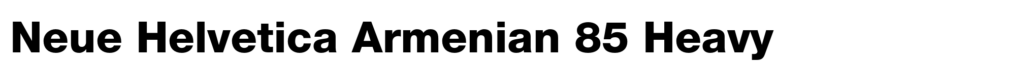Neue Helvetica Armenian 85 Heavy image